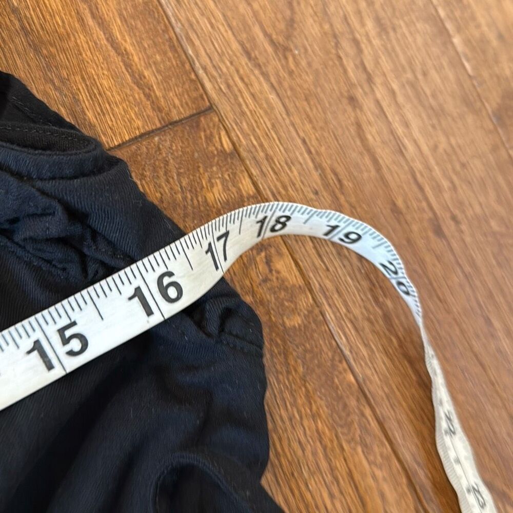 Universal Thread Black Flutter Sleeve Smocked Wai… - image 8